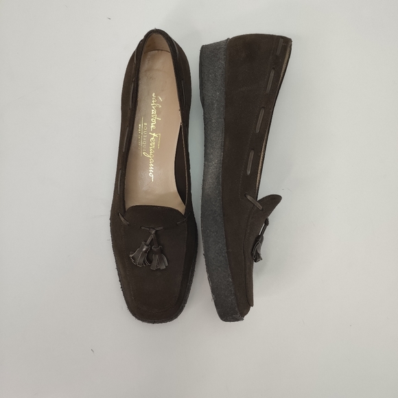 Salvatore Ferragamo Shoes - Salvatore Ferragamo Boutique Green Suede Loafers